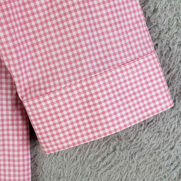 Polo Ralph Lauren LRL Shirt Women’s Size Medium M Pink Gingham Button Down - Picture 7 of 10
